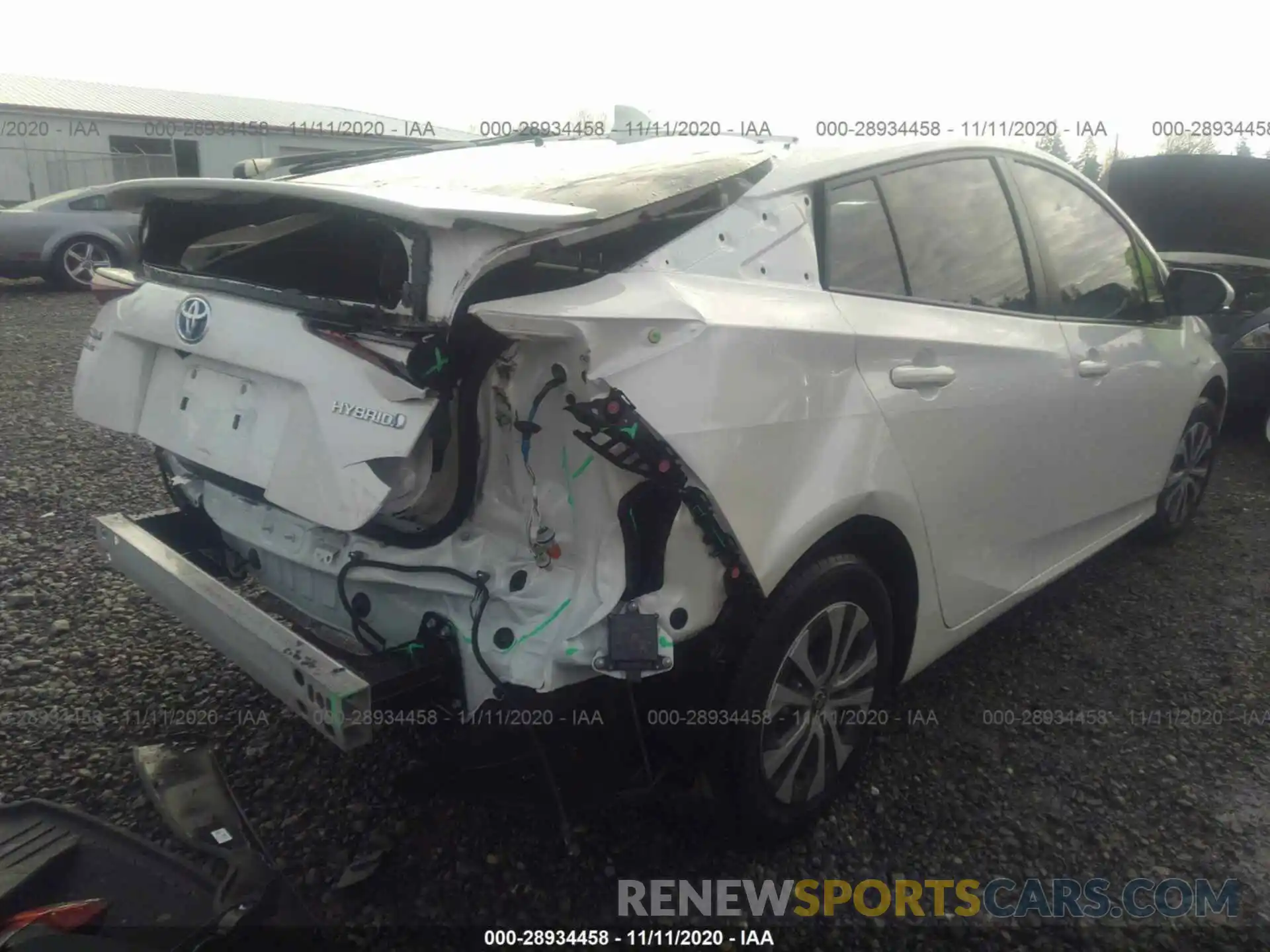 4 Фотография поврежденного автомобиля JTDL9RFUXK3006374 TOYOTA PRIUS 2019