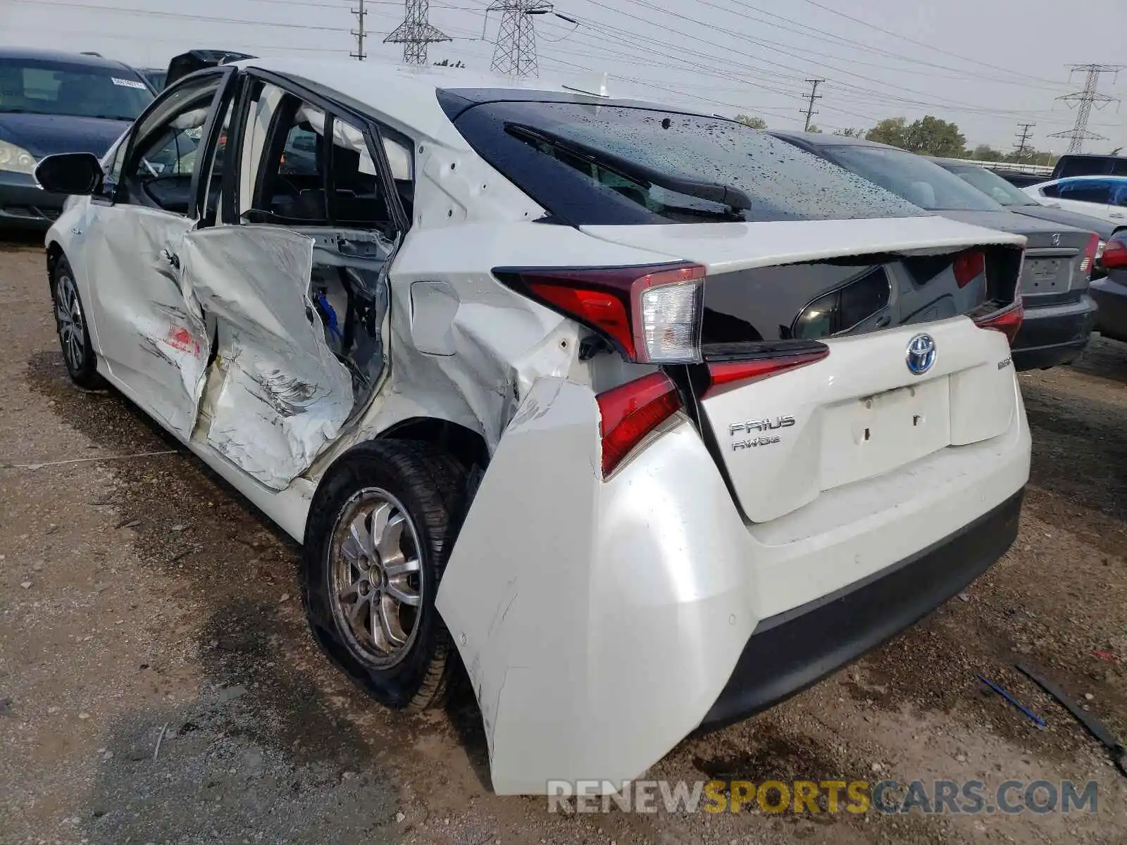 3 Photograph of a damaged car JTDL9RFUXK3006746 TOYOTA PRIUS 2019