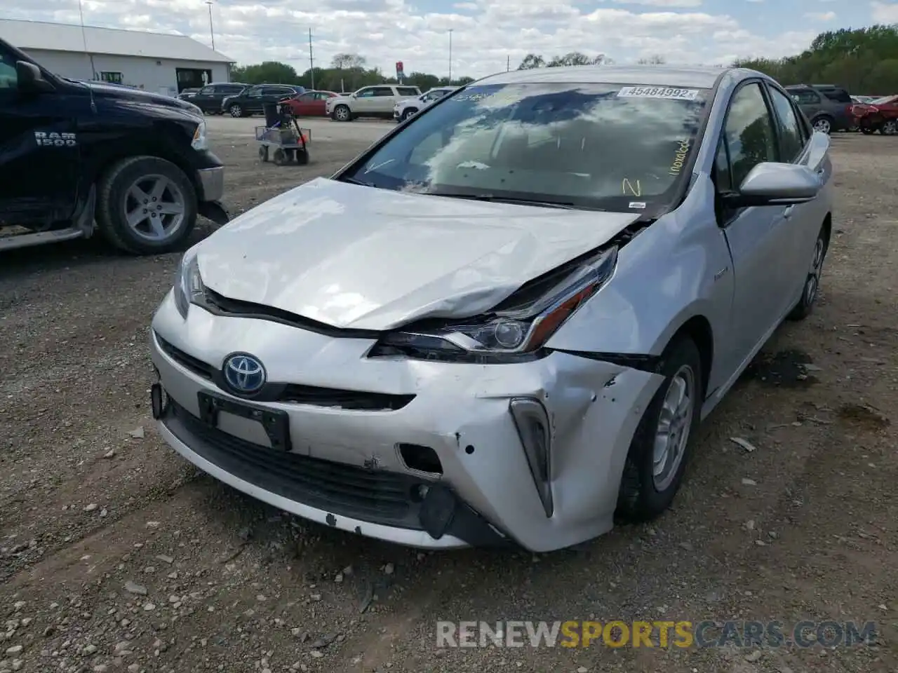 2 Photograph of a damaged car JTDL9RFUXK3008092 TOYOTA PRIUS 2019