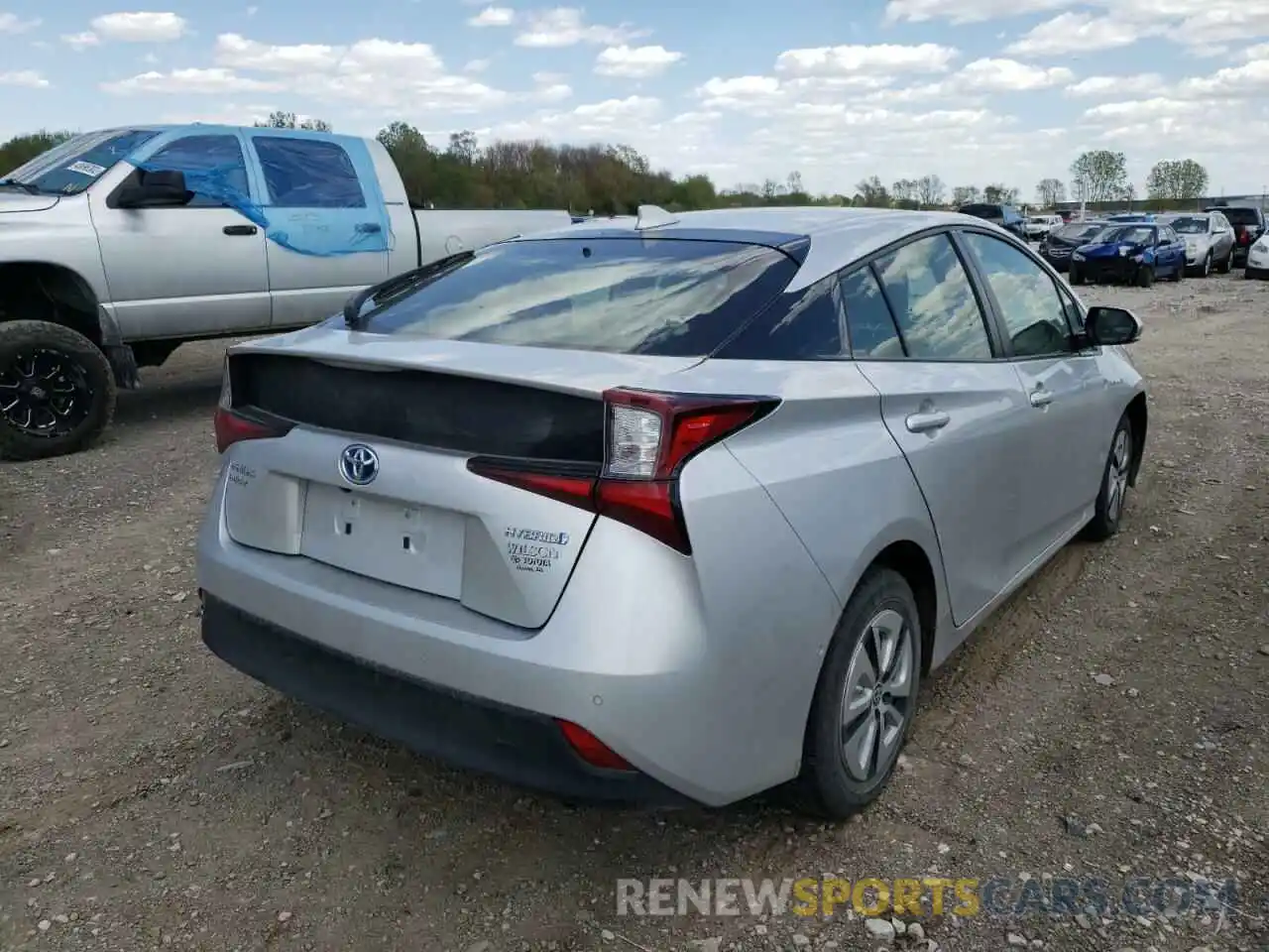 4 Фотография поврежденного автомобиля JTDL9RFUXK3008092 TOYOTA PRIUS 2019