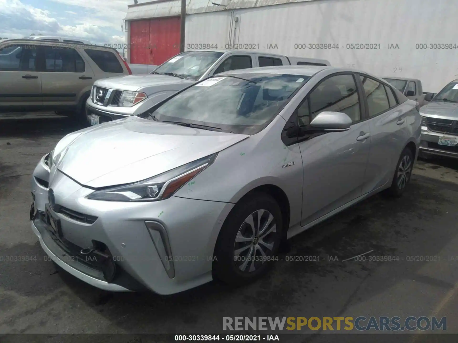 2 Photograph of a damaged car JTDL9RFUXK3010599 TOYOTA PRIUS 2019