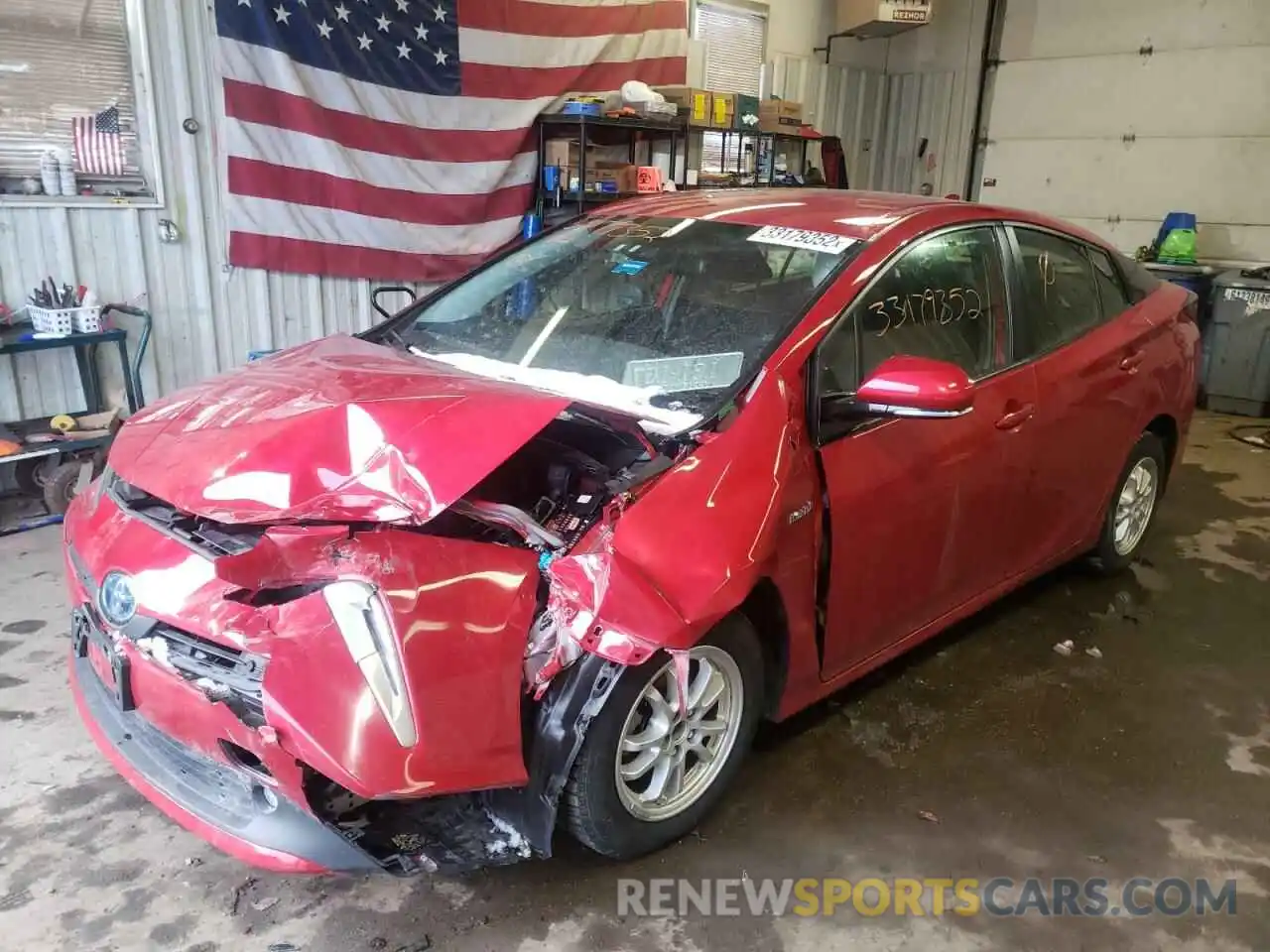 2 Photograph of a damaged car JTDL9RFUXK3012238 TOYOTA PRIUS 2019