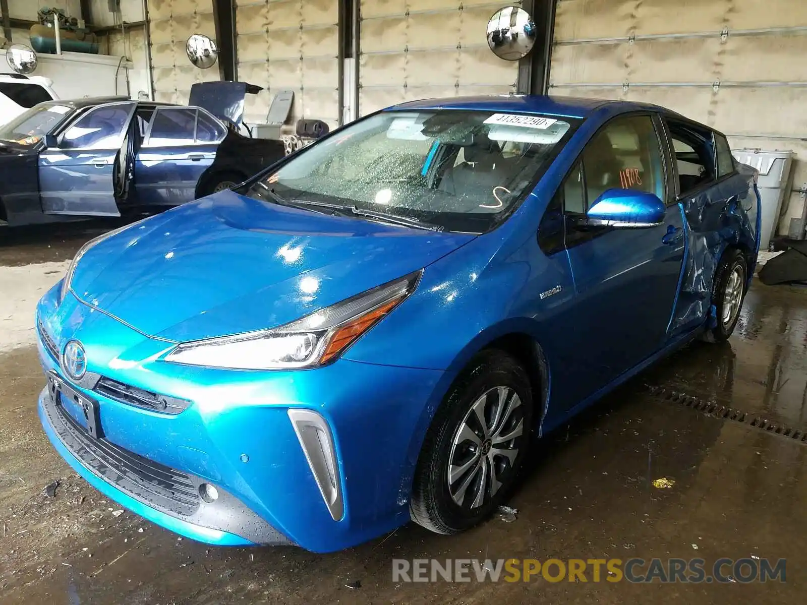 2 Photograph of a damaged car JTDL9RFUXK3012417 TOYOTA PRIUS 2019