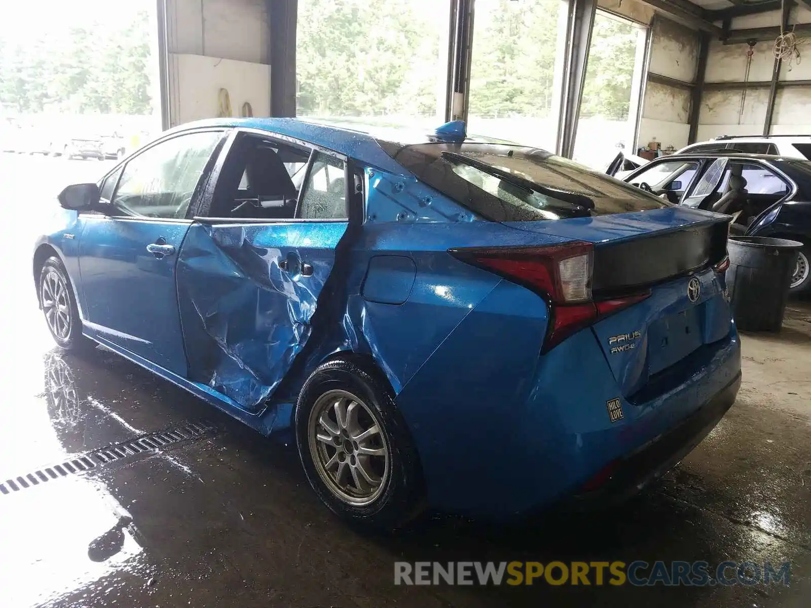 3 Photograph of a damaged car JTDL9RFUXK3012417 TOYOTA PRIUS 2019