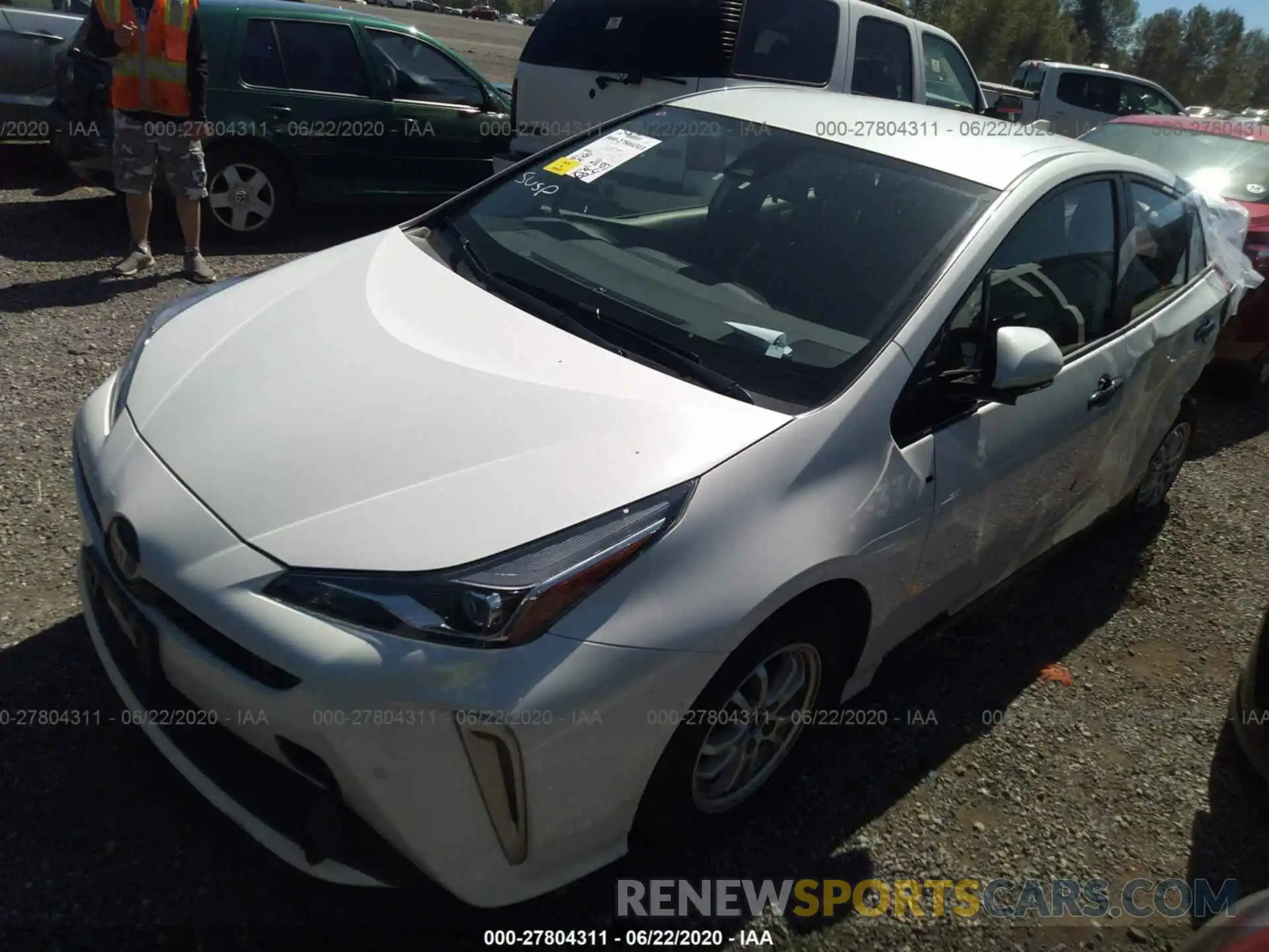 2 Photograph of a damaged car JTDL9RFUXK3012885 TOYOTA PRIUS 2019