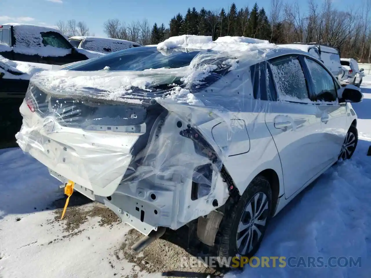 4 Photograph of a damaged car JTDKARFP0L3128188 TOYOTA PRIUS 2020