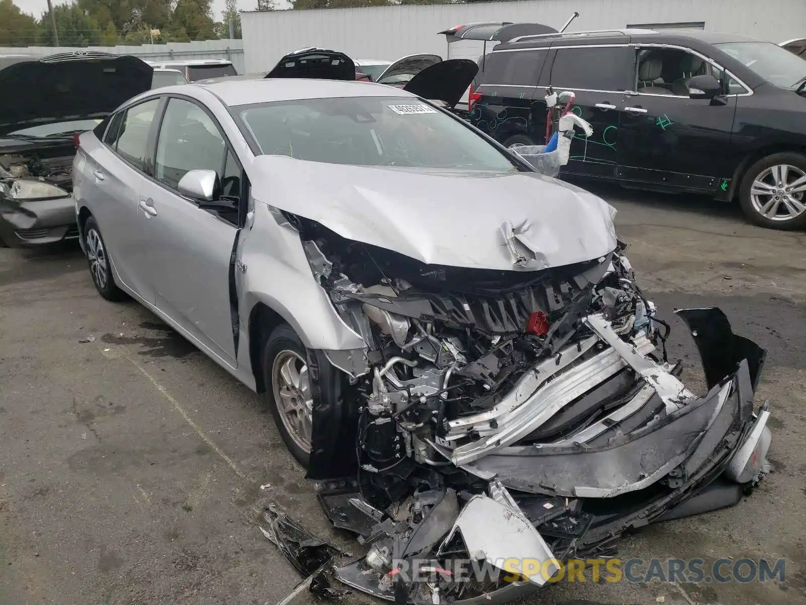 1 Photograph of a damaged car JTDKARFP0L3138042 TOYOTA PRIUS 2020