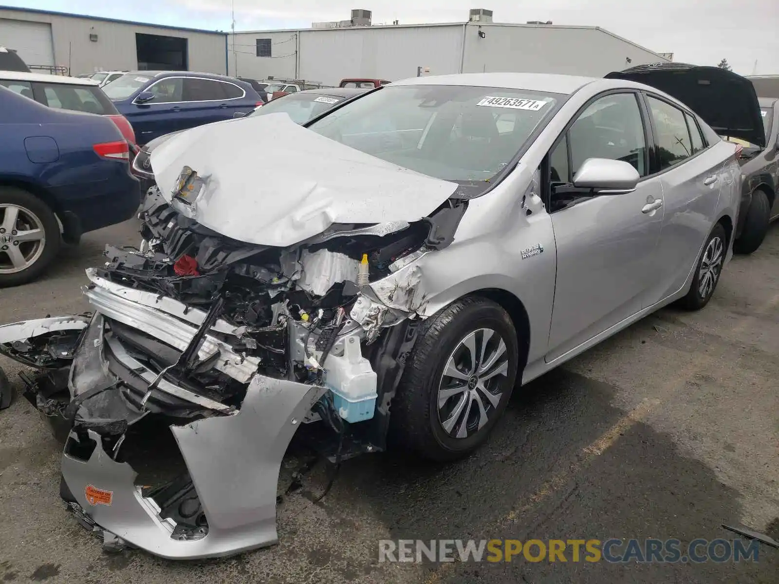 2 Photograph of a damaged car JTDKARFP0L3138042 TOYOTA PRIUS 2020