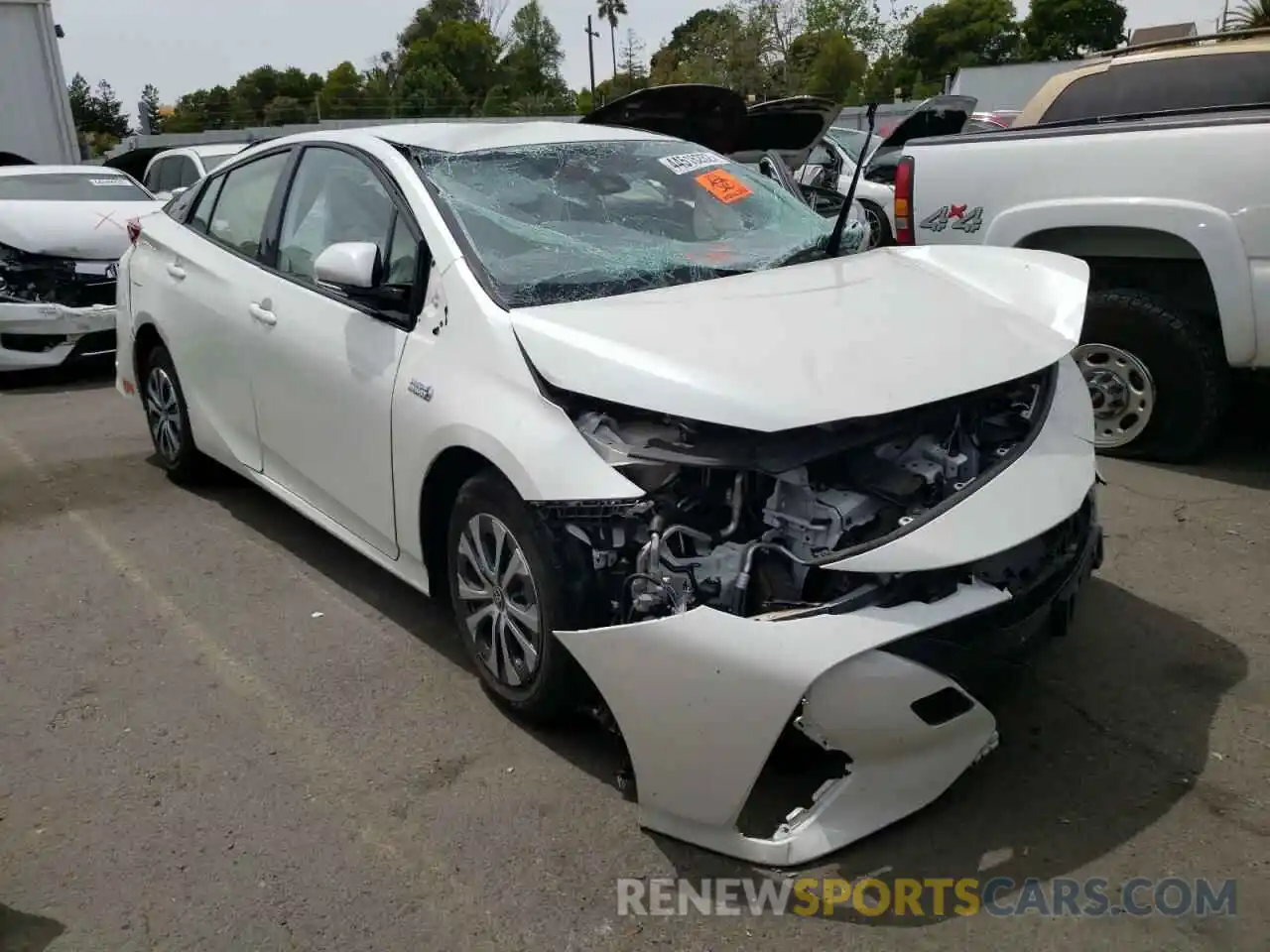 1 Photograph of a damaged car JTDKARFP0L3147355 TOYOTA PRIUS 2020