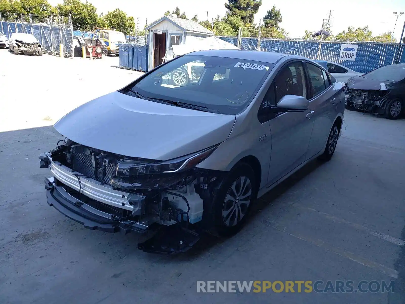 2 Photograph of a damaged car JTDKARFP0L3156766 TOYOTA PRIUS 2020