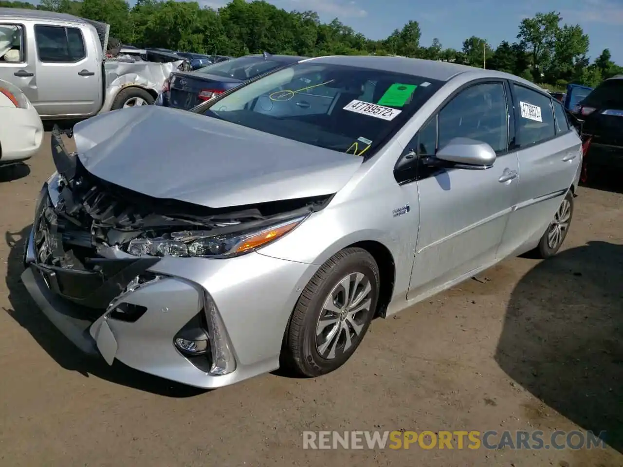 2 Photograph of a damaged car JTDKARFP0L3159649 TOYOTA PRIUS 2020