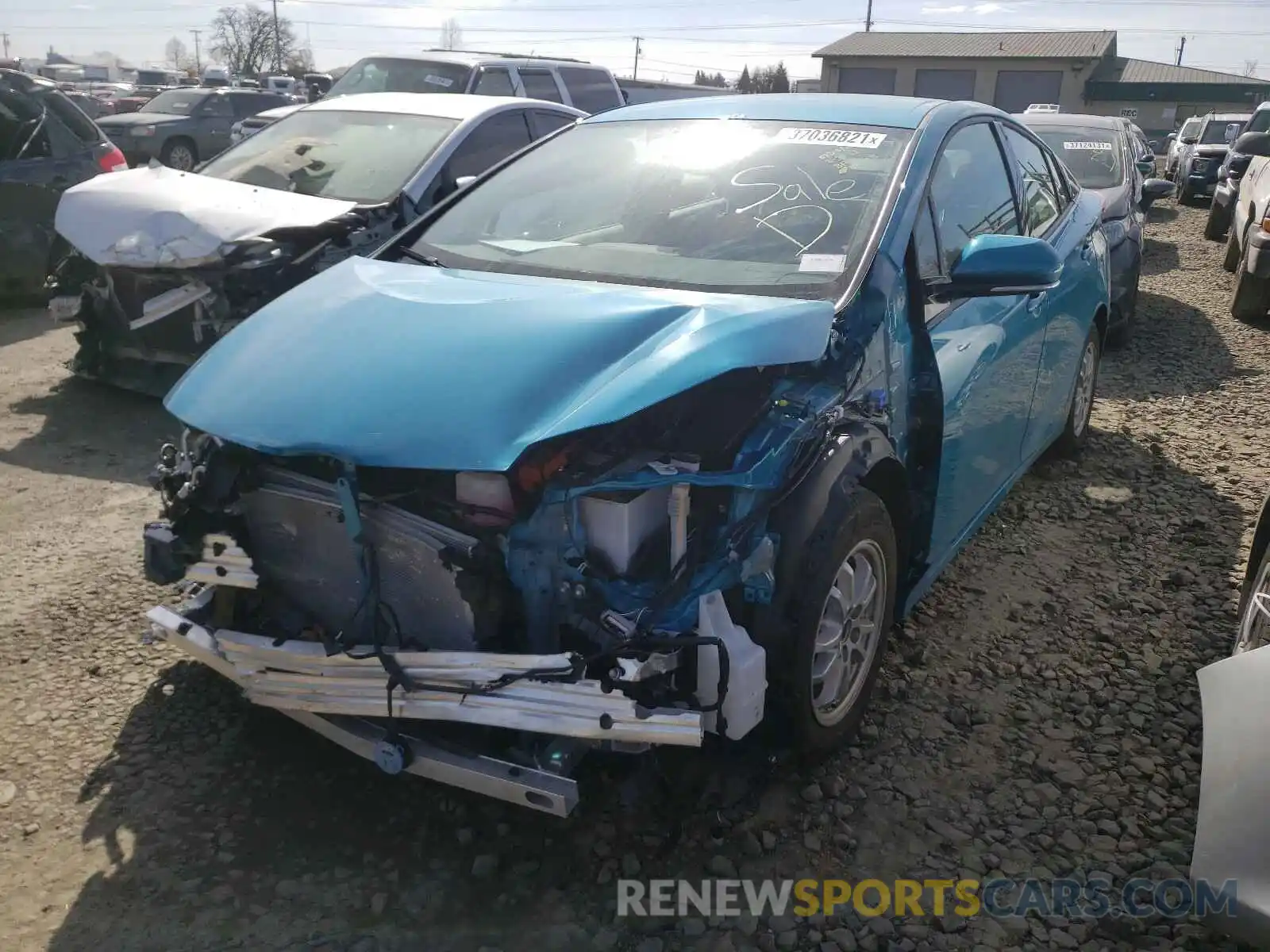 2 Photograph of a damaged car JTDKARFP1L3126952 TOYOTA PRIUS 2020