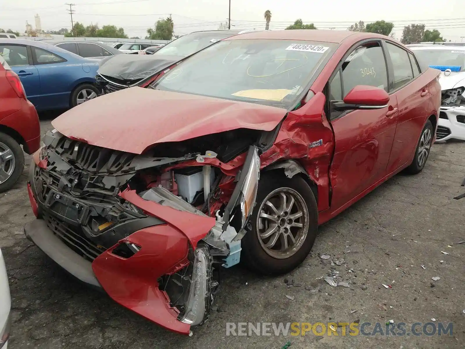 2 Photograph of a damaged car JTDKARFP1L3132668 TOYOTA PRIUS 2020