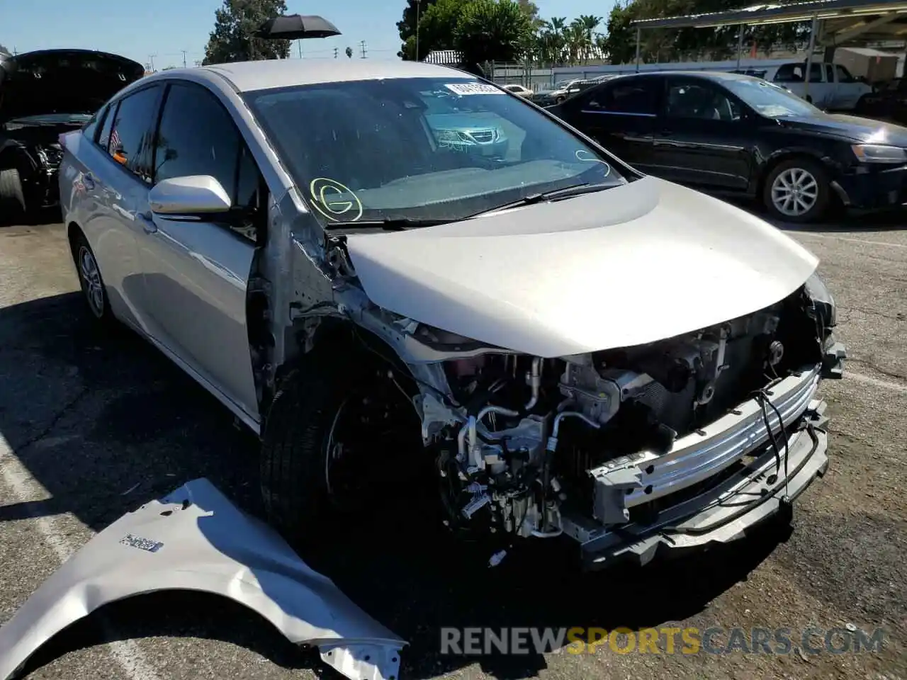 1 Photograph of a damaged car JTDKARFP1L3145159 TOYOTA PRIUS 2020