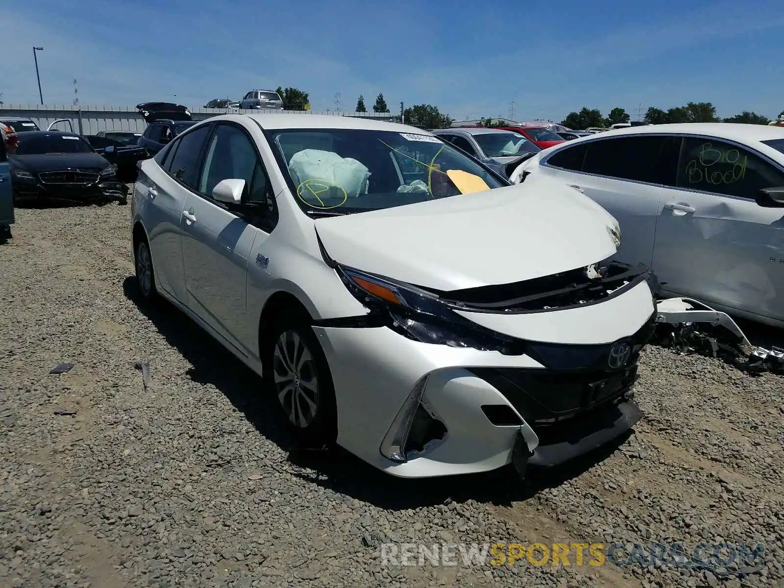 1 Photograph of a damaged car JTDKARFP2L3138222 TOYOTA PRIUS 2020