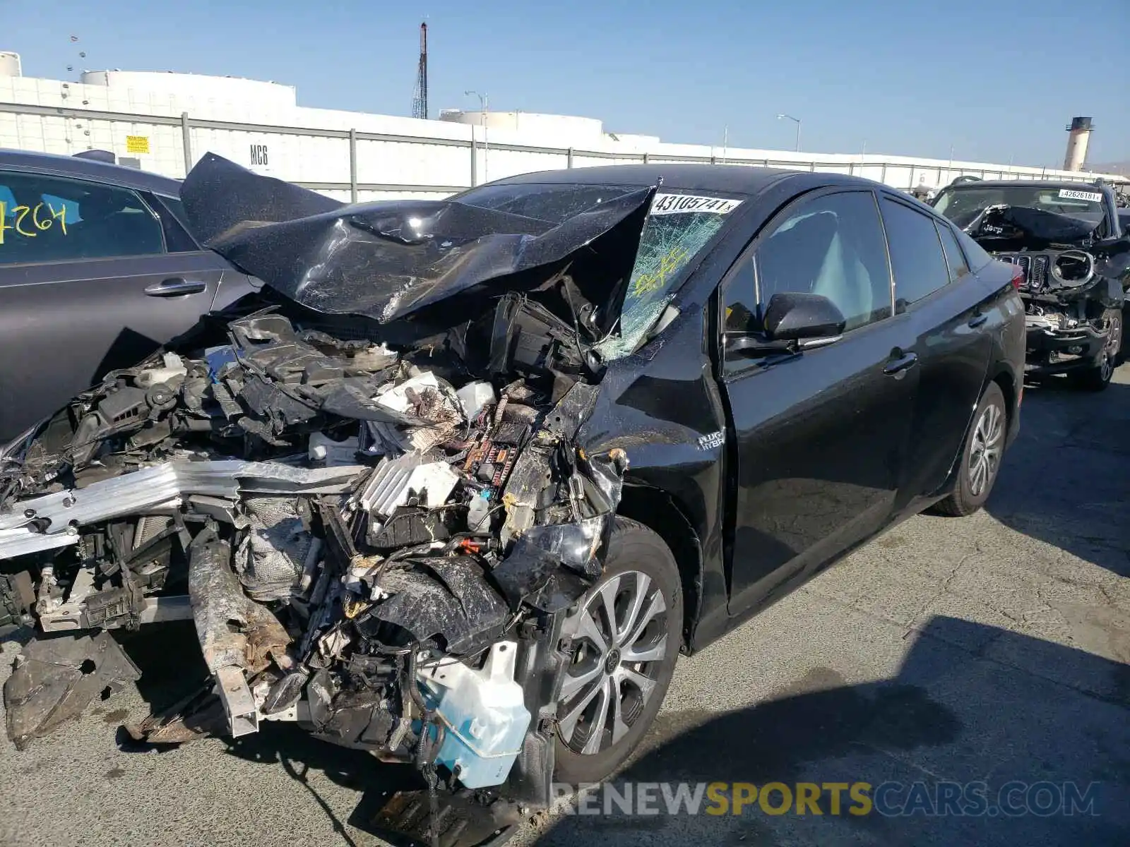 2 Photograph of a damaged car JTDKARFP2L3143517 TOYOTA PRIUS 2020