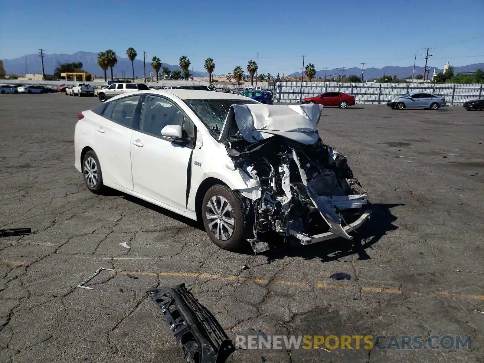 1 Photograph of a damaged car JTDKARFP2L3150130 TOYOTA PRIUS 2020