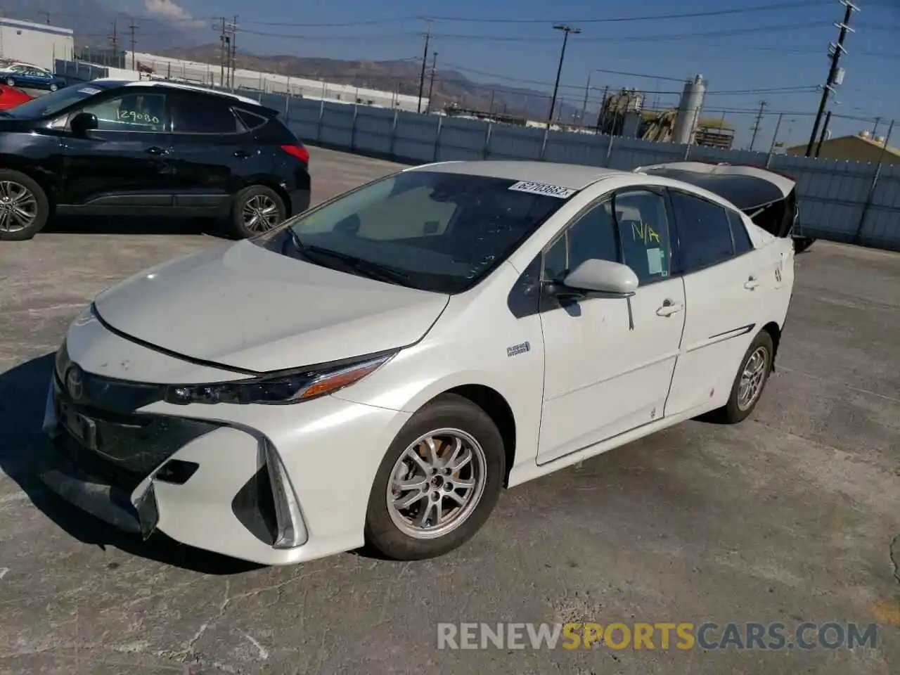 2 Photograph of a damaged car JTDKARFP3L3122272 TOYOTA PRIUS 2020