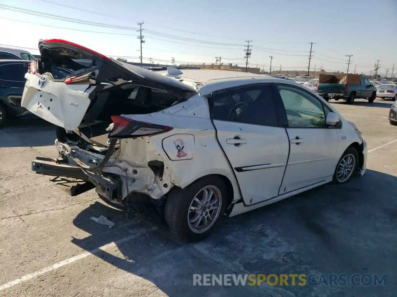 4 Photograph of a damaged car JTDKARFP3L3122272 TOYOTA PRIUS 2020