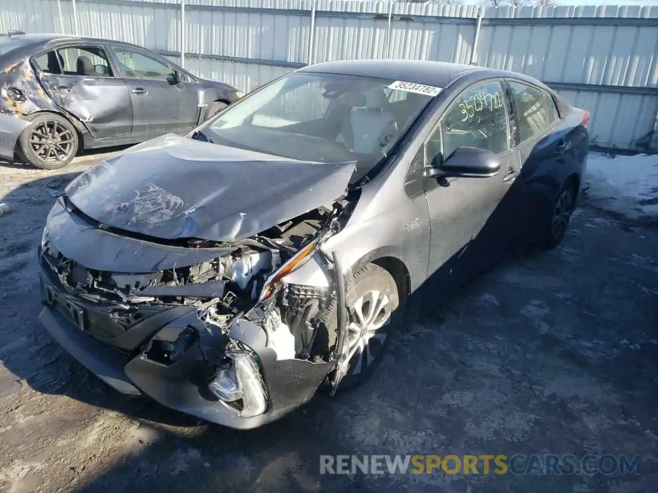 2 Photograph of a damaged car JTDKARFP3L3126273 TOYOTA PRIUS 2020