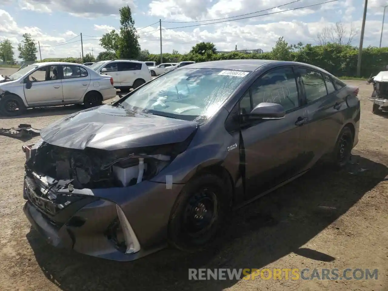 2 Photograph of a damaged car JTDKARFP3L3128993 TOYOTA PRIUS 2020