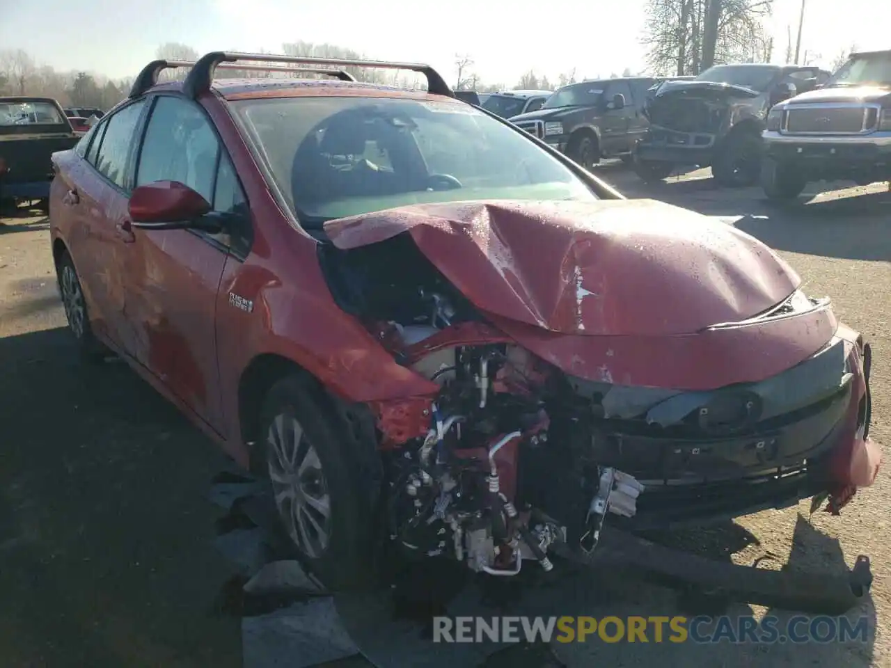 1 Photograph of a damaged car JTDKARFP3L3129545 TOYOTA PRIUS 2020