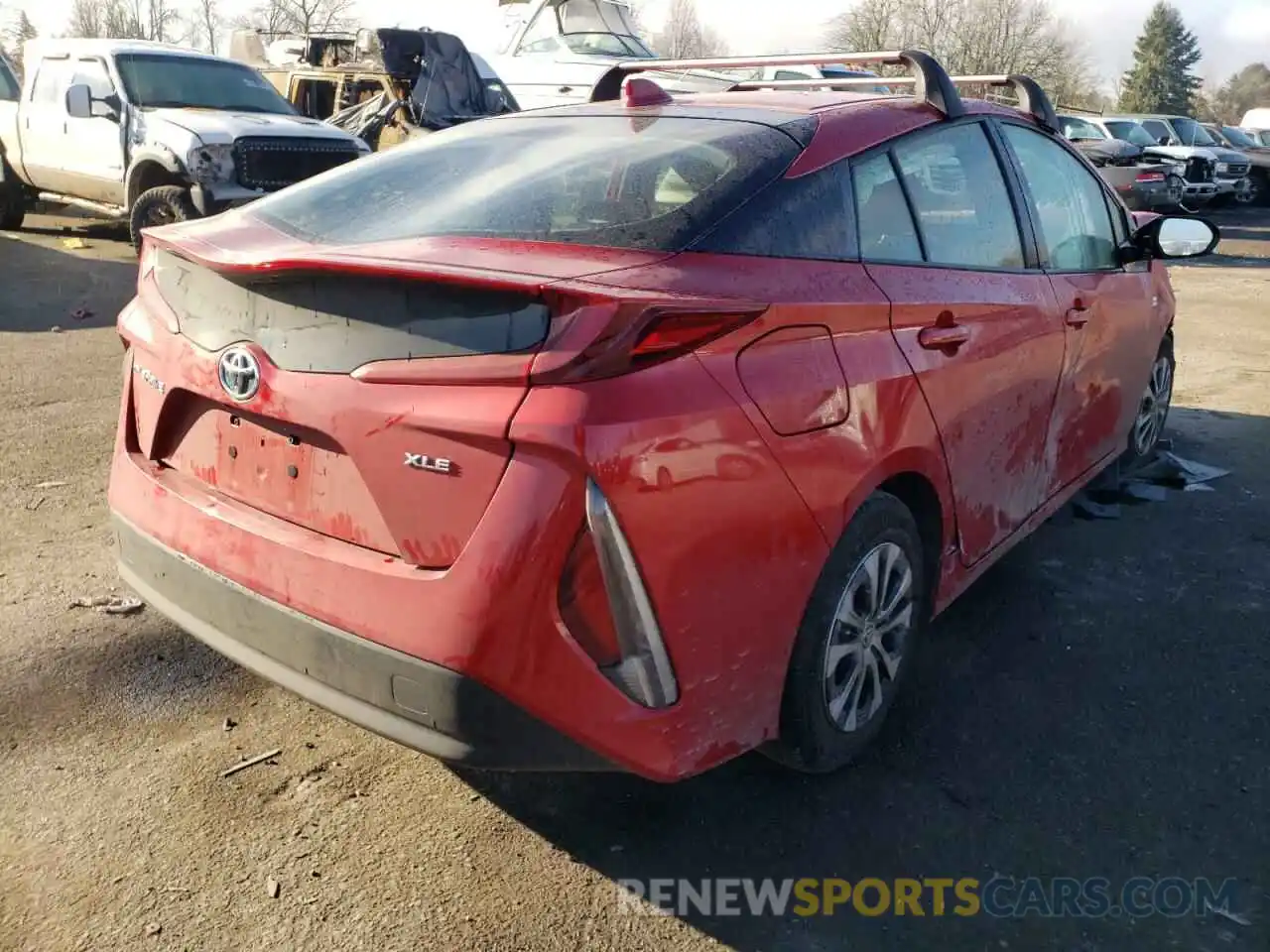 4 Photograph of a damaged car JTDKARFP3L3129545 TOYOTA PRIUS 2020