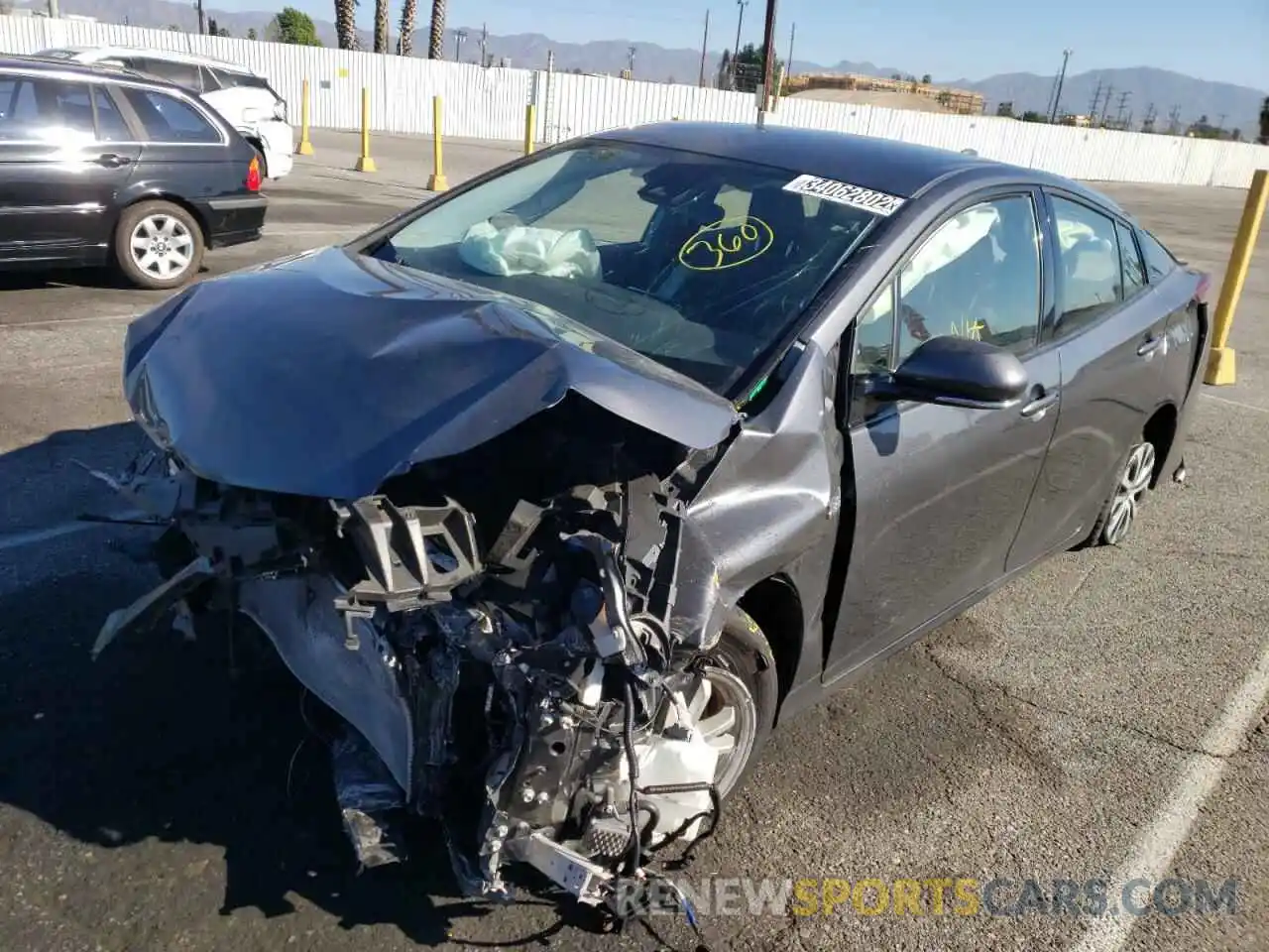 2 Photograph of a damaged car JTDKARFP3L3130517 TOYOTA PRIUS 2020