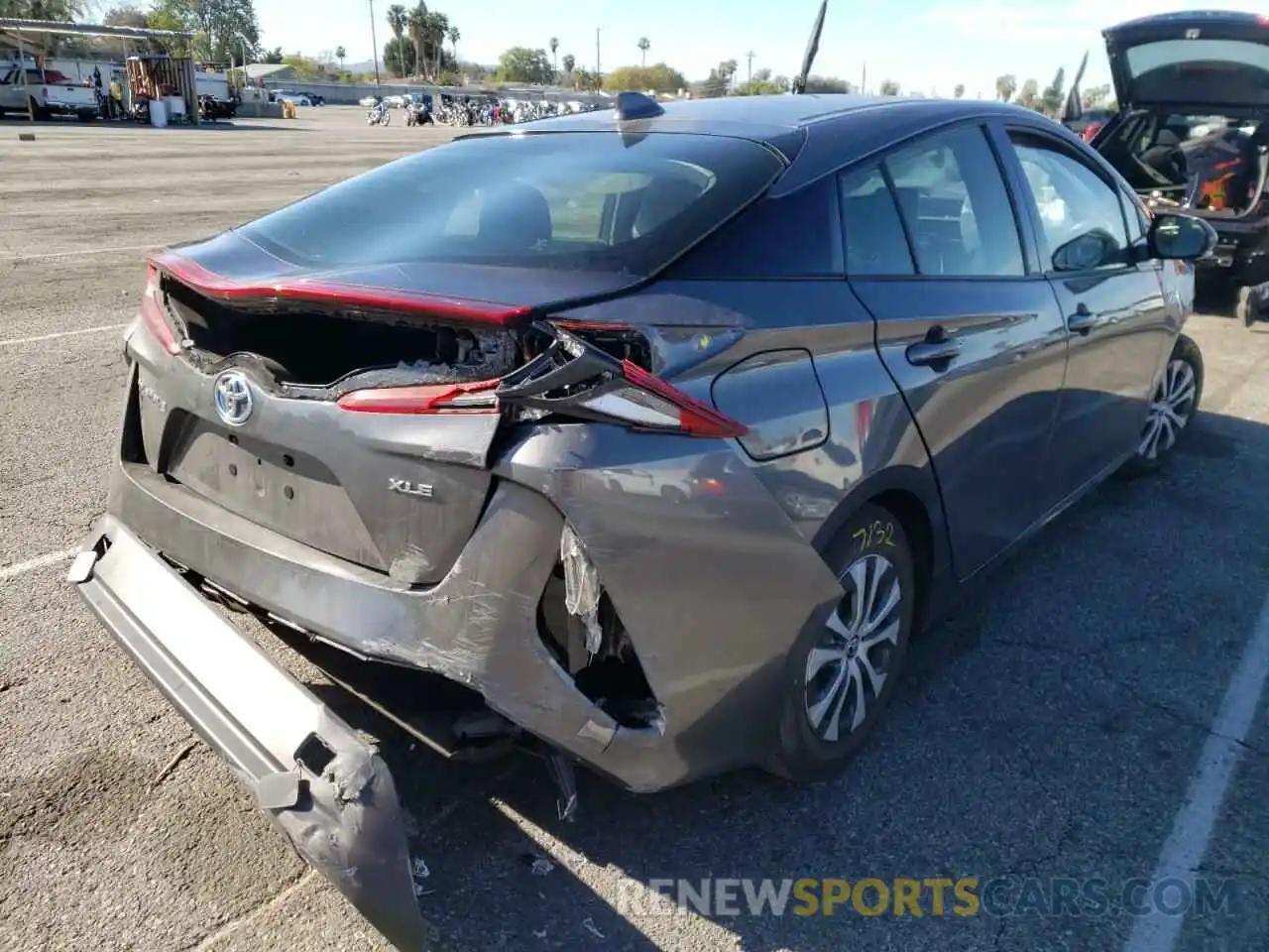 4 Photograph of a damaged car JTDKARFP3L3130517 TOYOTA PRIUS 2020