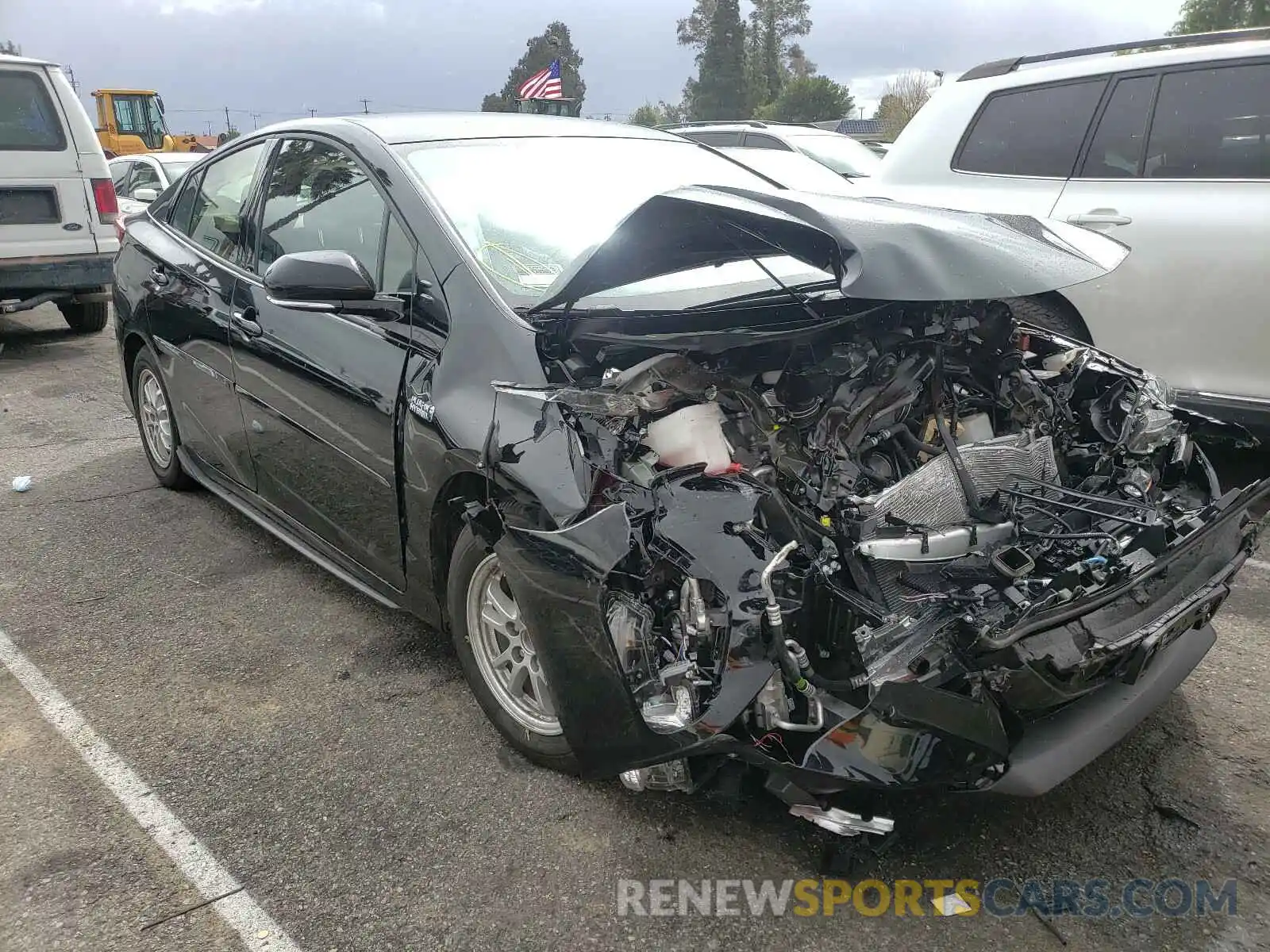 1 Photograph of a damaged car JTDKARFP3L3131912 TOYOTA PRIUS 2020