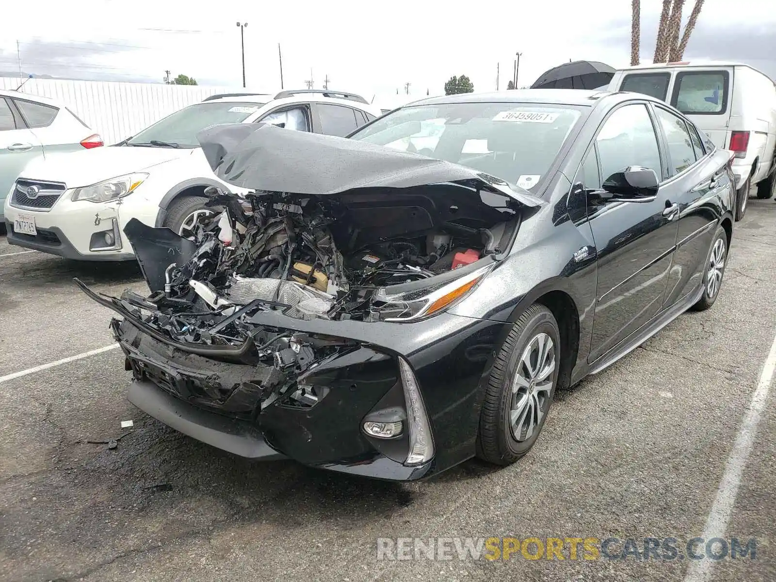 2 Photograph of a damaged car JTDKARFP3L3131912 TOYOTA PRIUS 2020