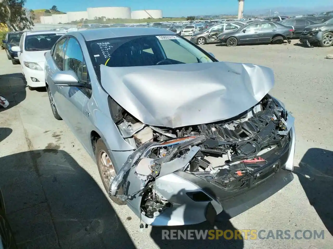 1 Photograph of a damaged car JTDKARFP3L3139833 TOYOTA PRIUS 2020