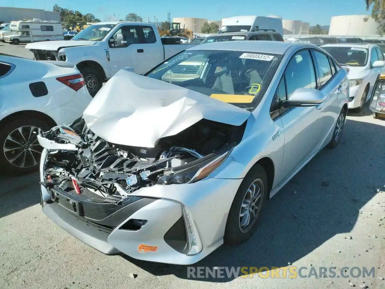 2 Photograph of a damaged car JTDKARFP3L3139833 TOYOTA PRIUS 2020