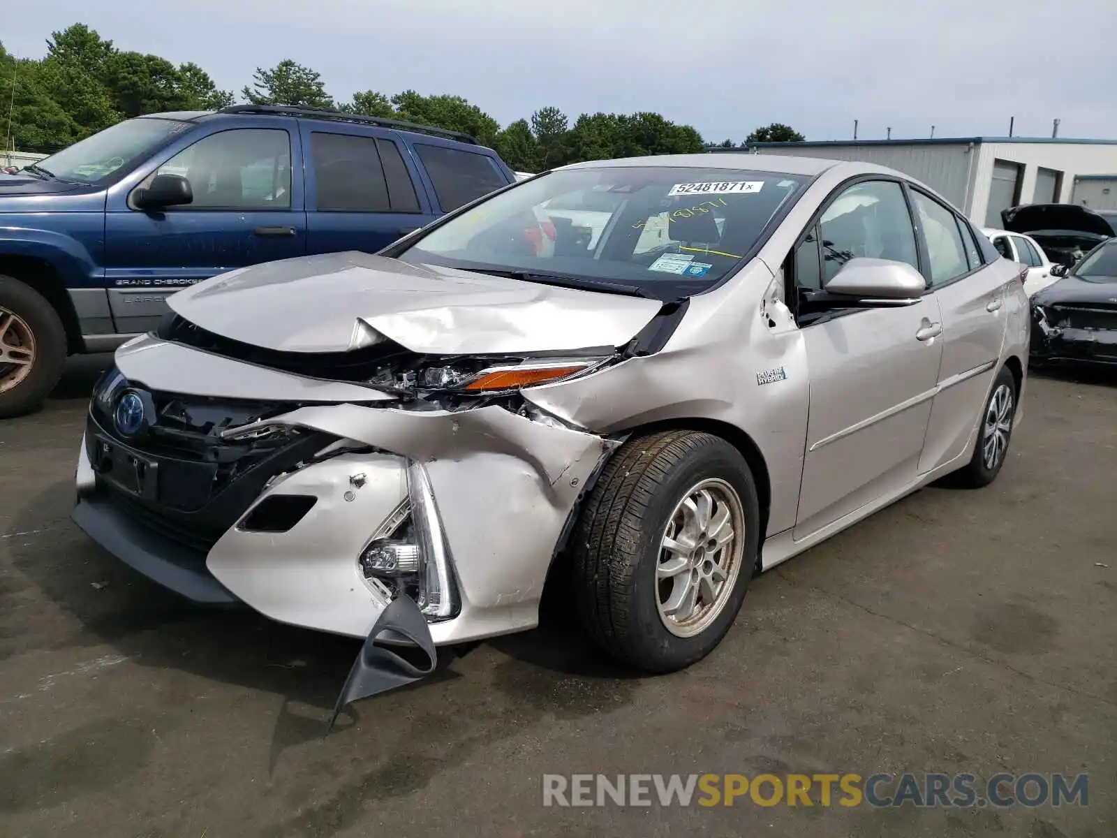 2 Photograph of a damaged car JTDKARFP3L3143039 TOYOTA PRIUS 2020