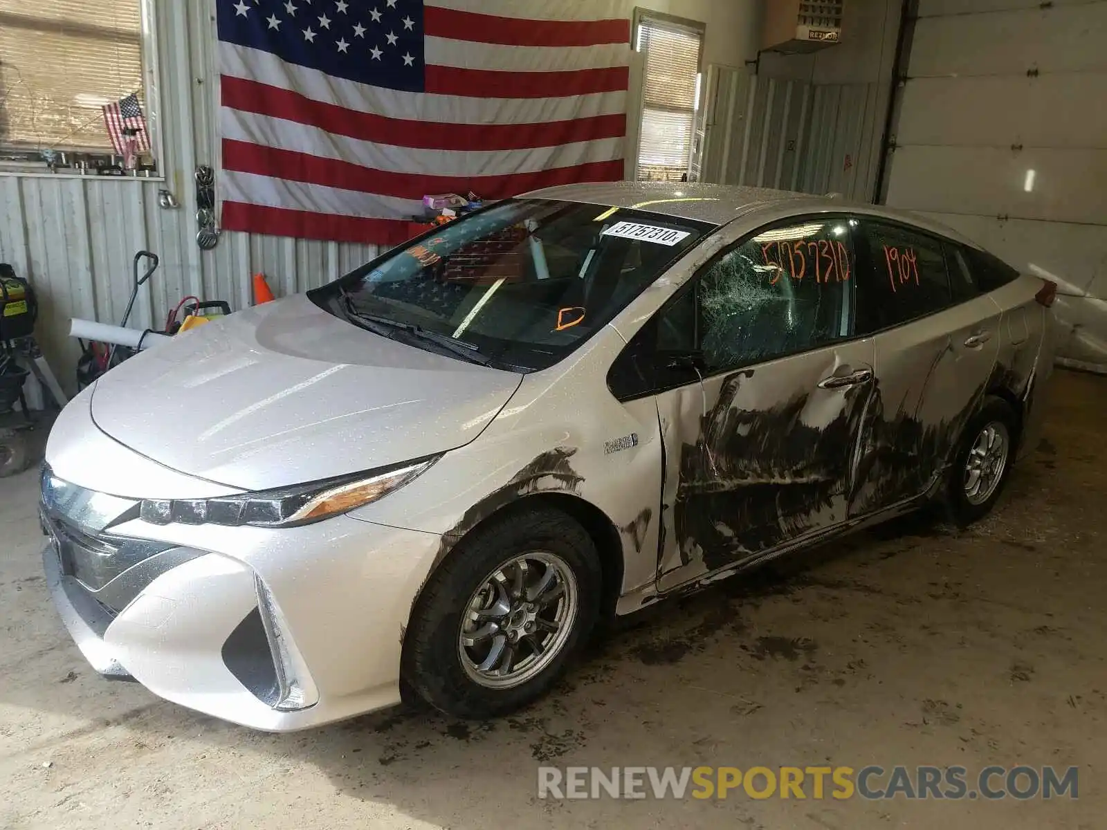 2 Photograph of a damaged car JTDKARFP3L3152792 TOYOTA PRIUS 2020