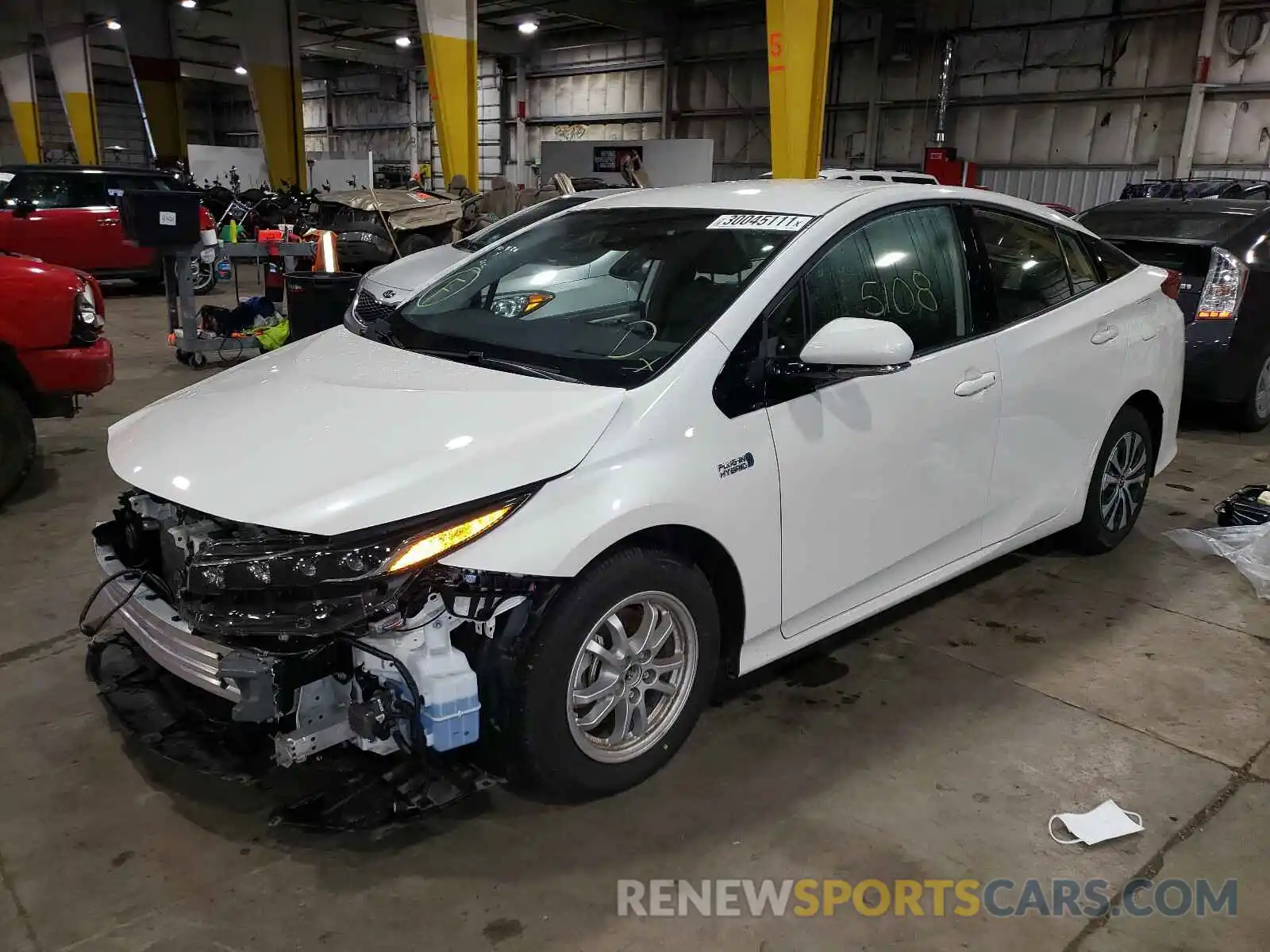 2 Photograph of a damaged car JTDKARFP3L3153103 TOYOTA PRIUS 2020