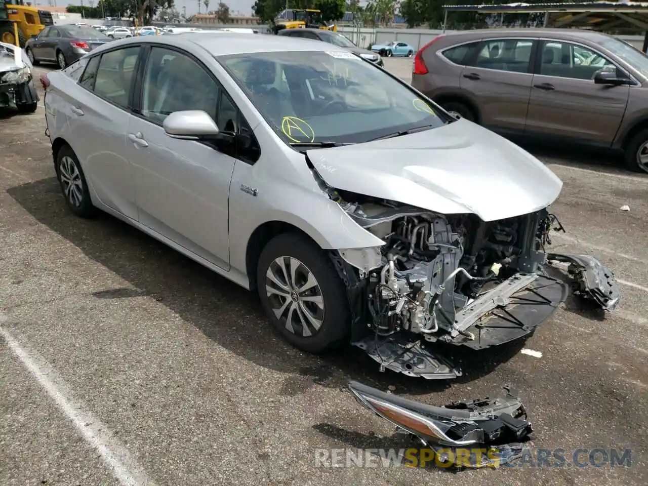 1 Photograph of a damaged car JTDKARFP3L3153280 TOYOTA PRIUS 2020