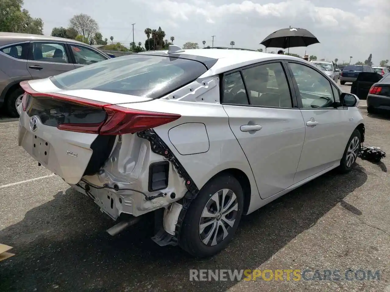 4 Photograph of a damaged car JTDKARFP3L3153280 TOYOTA PRIUS 2020