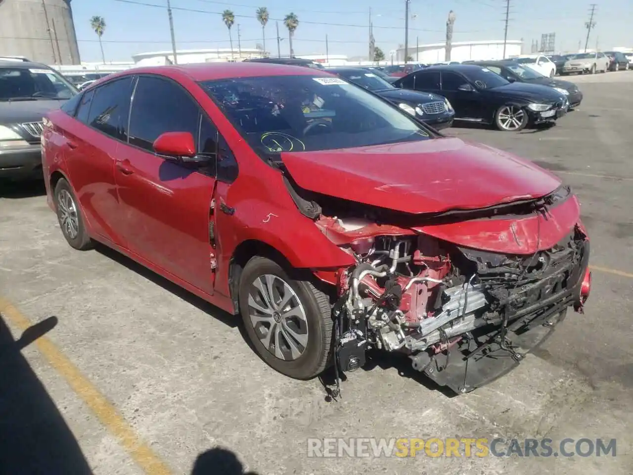 1 Photograph of a damaged car JTDKARFP3L3157653 TOYOTA PRIUS 2020