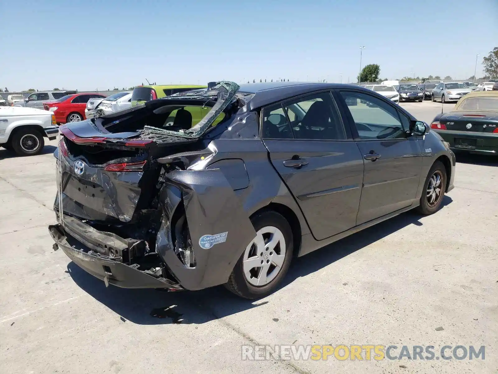 4 Photograph of a damaged car JTDKARFP3L3160505 TOYOTA PRIUS 2020