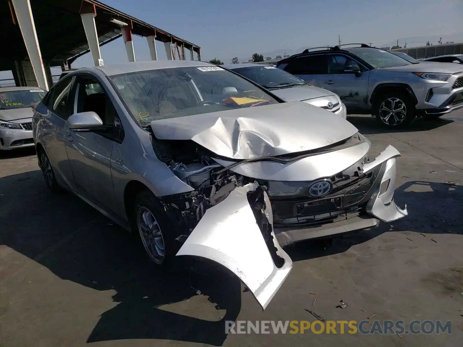 1 Photograph of a damaged car JTDKARFP3L3161377 TOYOTA PRIUS 2020