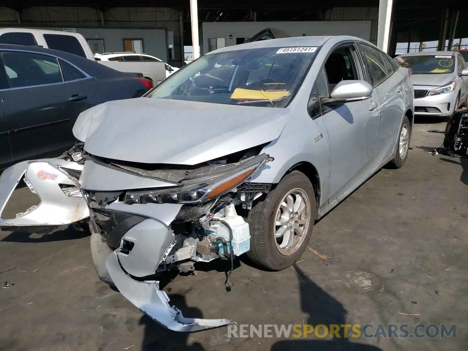 2 Photograph of a damaged car JTDKARFP3L3161377 TOYOTA PRIUS 2020