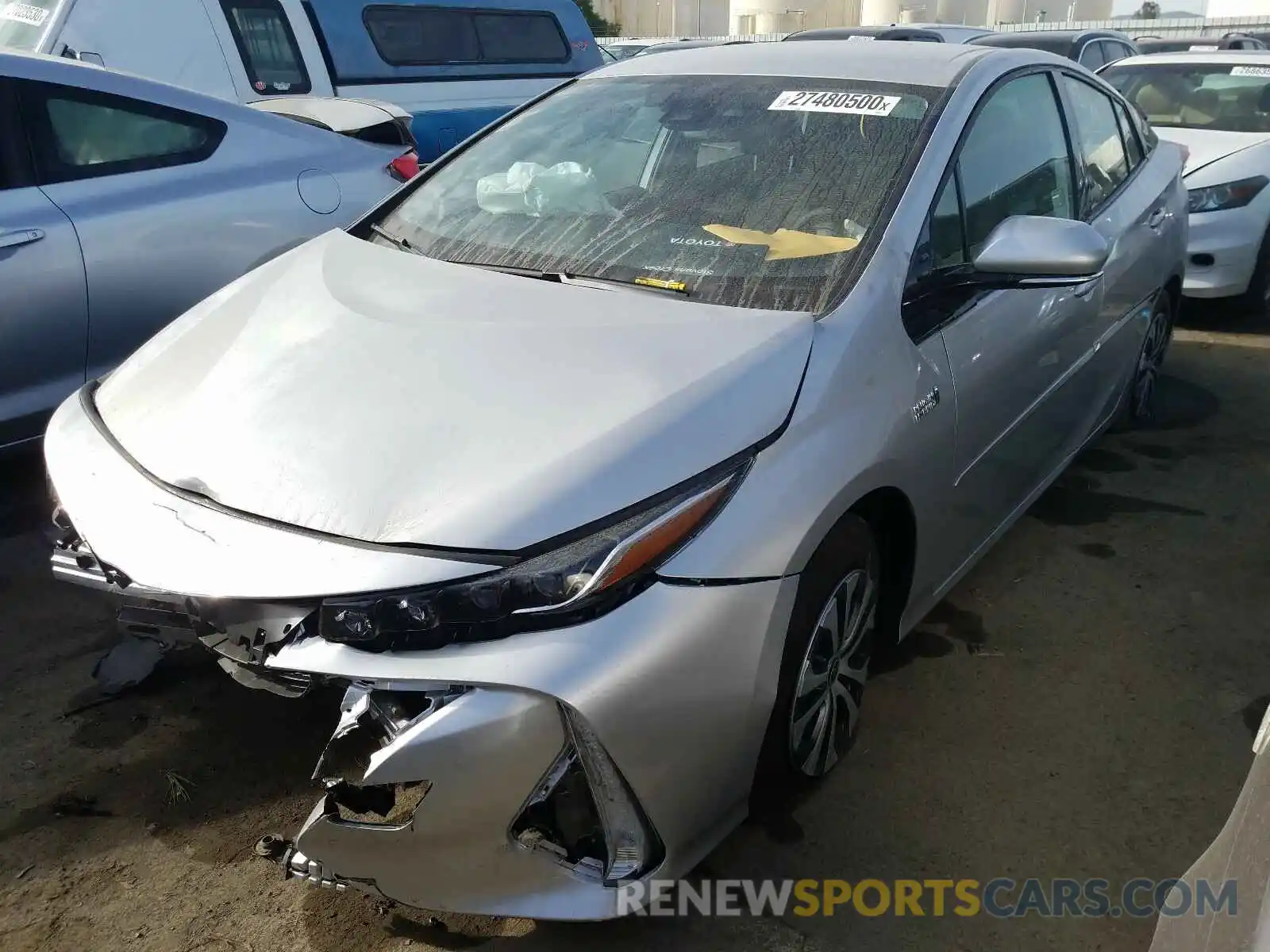 2 Photograph of a damaged car JTDKARFP4L3122023 TOYOTA PRIUS 2020