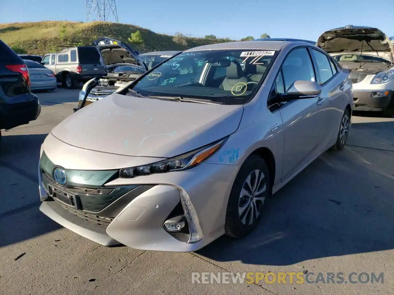 2 Photograph of a damaged car JTDKARFP4L3127741 TOYOTA PRIUS 2020