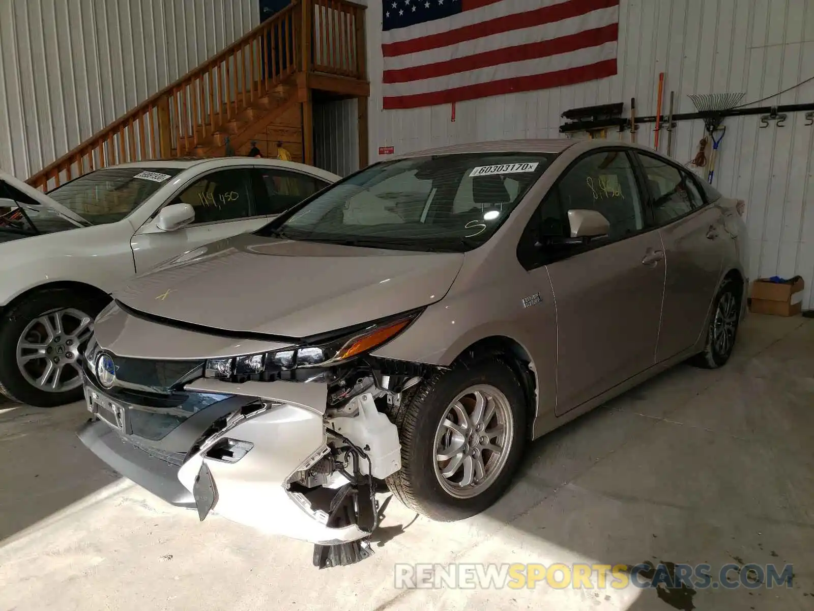 2 Photograph of a damaged car JTDKARFP4L3128386 TOYOTA PRIUS 2020