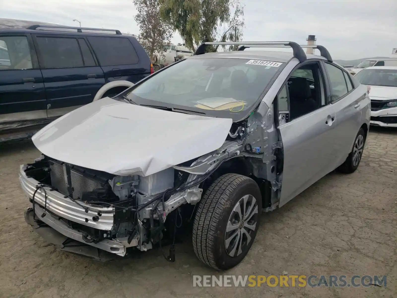 2 Photograph of a damaged car JTDKARFP4L3132020 TOYOTA PRIUS 2020