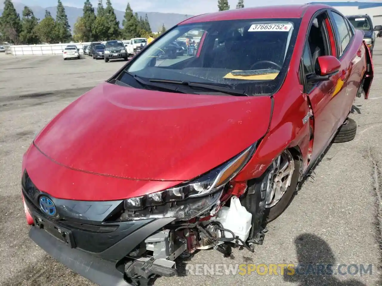 2 Photograph of a damaged car JTDKARFP4L3133684 TOYOTA PRIUS 2020