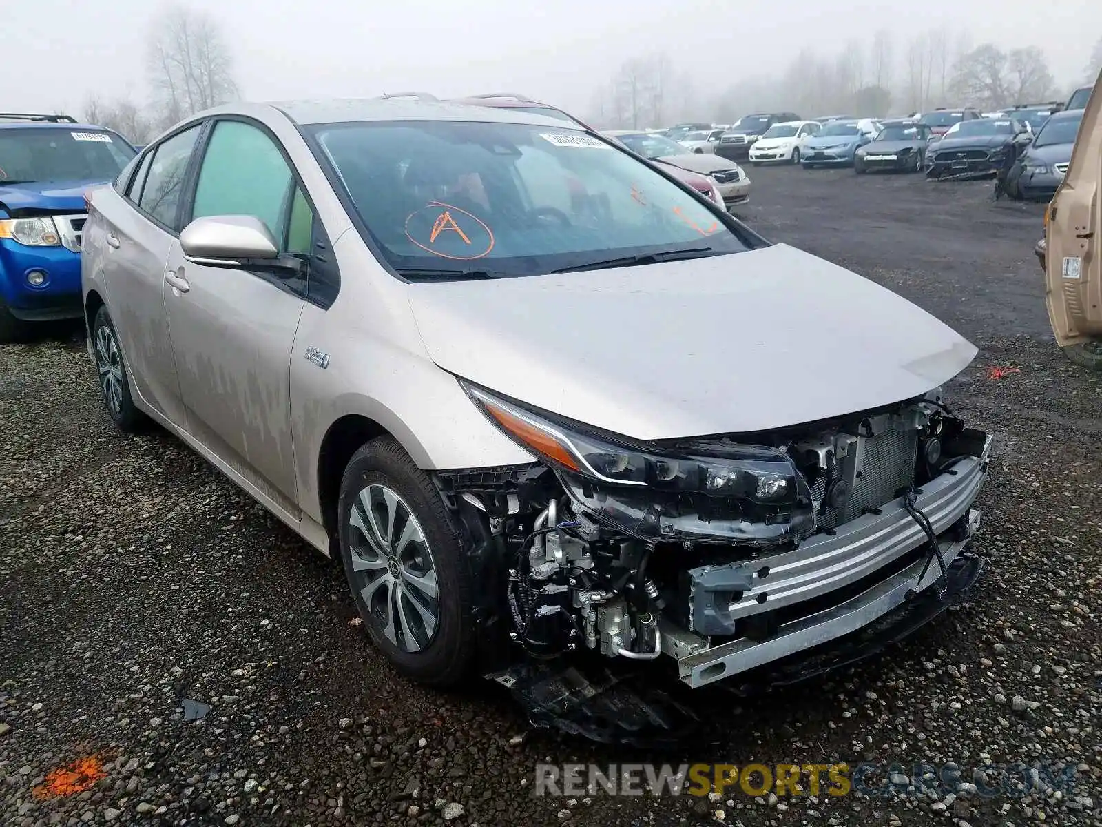 1 Photograph of a damaged car JTDKARFP4L3135323 TOYOTA PRIUS 2020