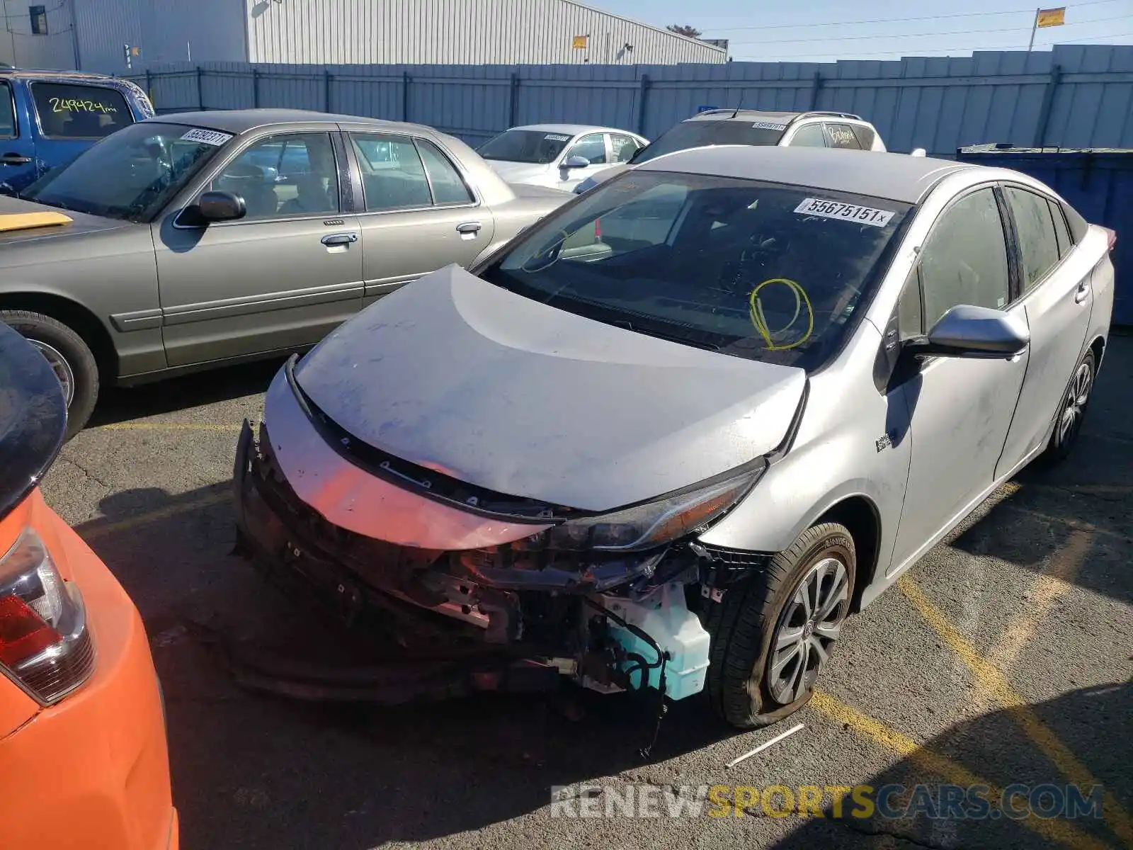 2 Photograph of a damaged car JTDKARFP4L3139565 TOYOTA PRIUS 2020