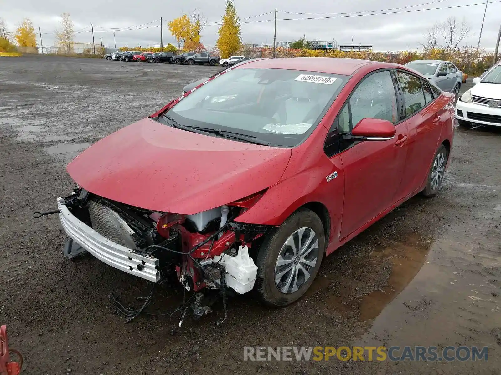 2 Photograph of a damaged car JTDKARFP4L3145561 TOYOTA PRIUS 2020